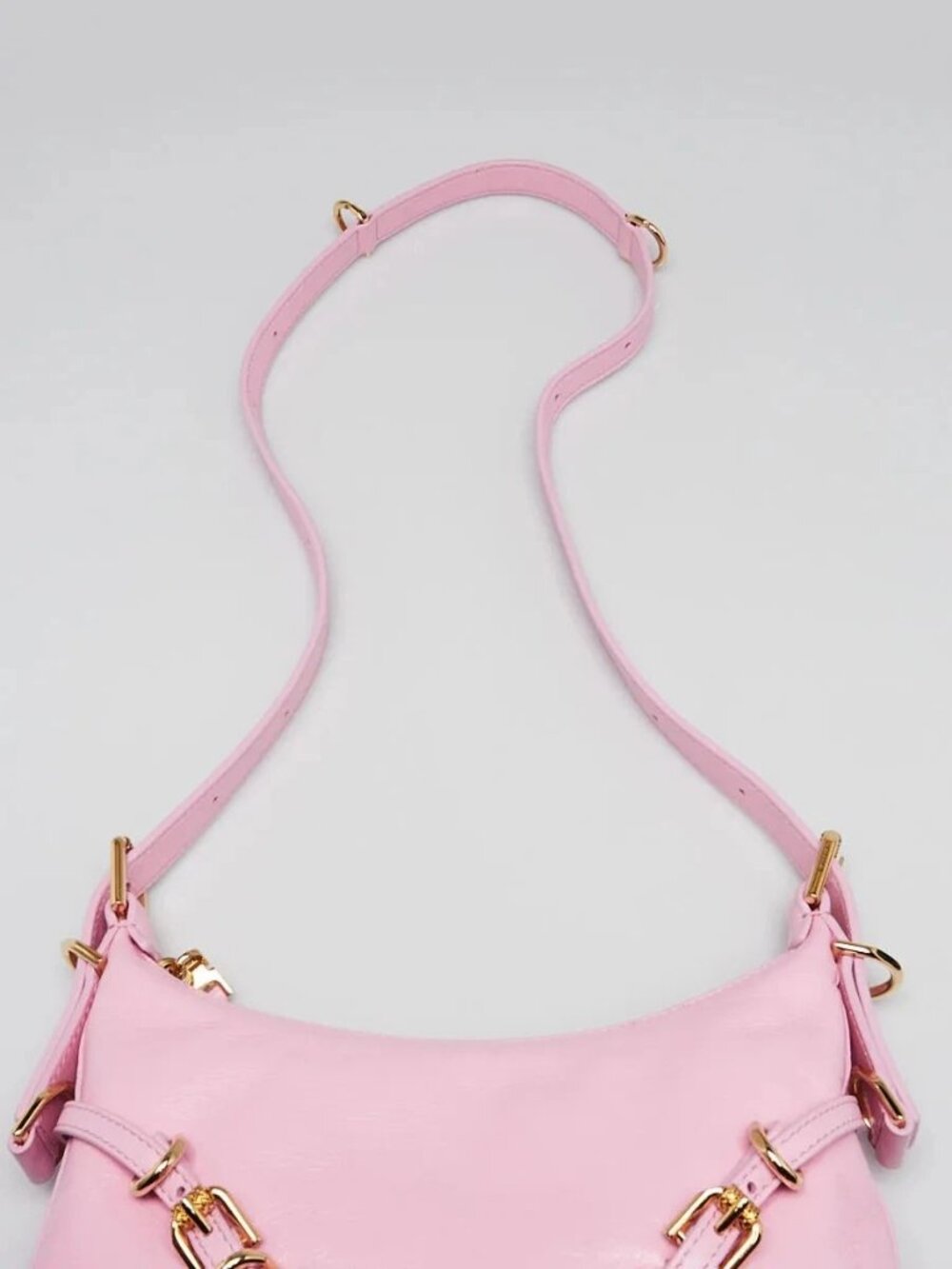 Givenchy Pink Leather Mini Voyou Hobo Bag - Picture 9 of 12